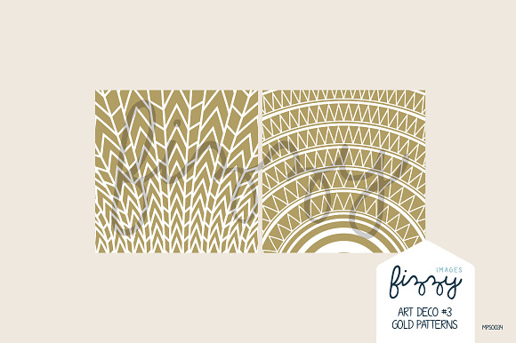 12 x EPS JPG Art Deco Gold Patterns in Patterns - product preview 1