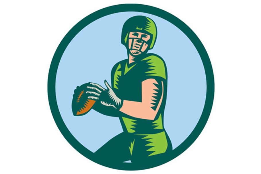American Football QB Throwing Circle in Illustrations - product preview 8