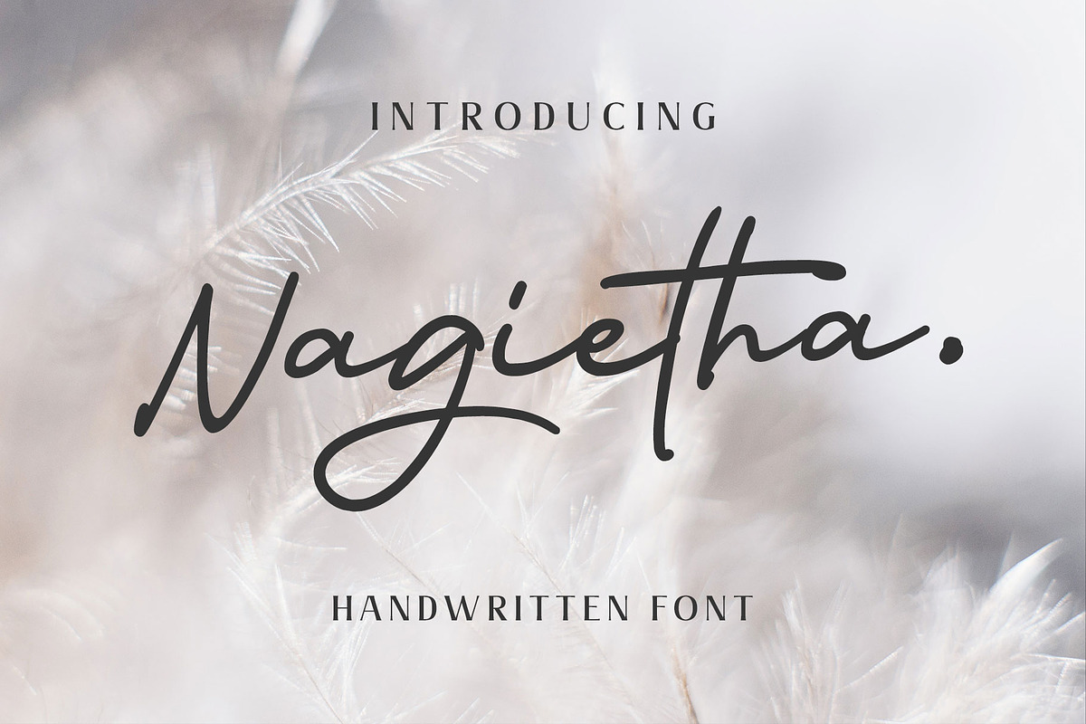Nagietha - Handwritten Font in Script Fonts - product preview 8