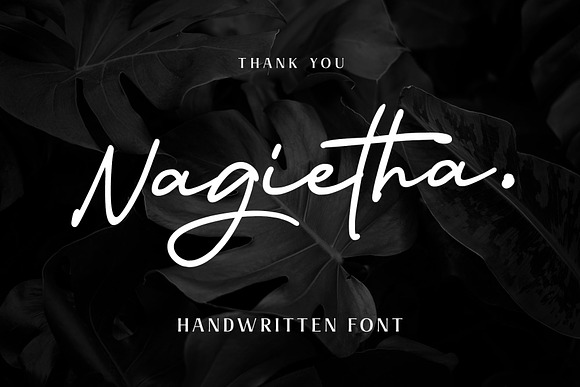 Nagietha - Handwritten Font in Script Fonts - product preview 11