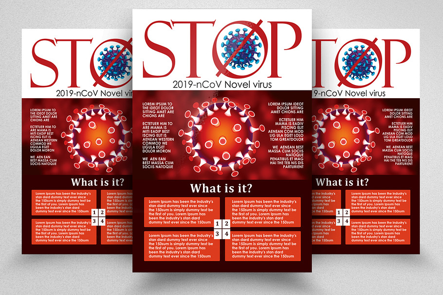 Stop Corona Virus Flyer Template