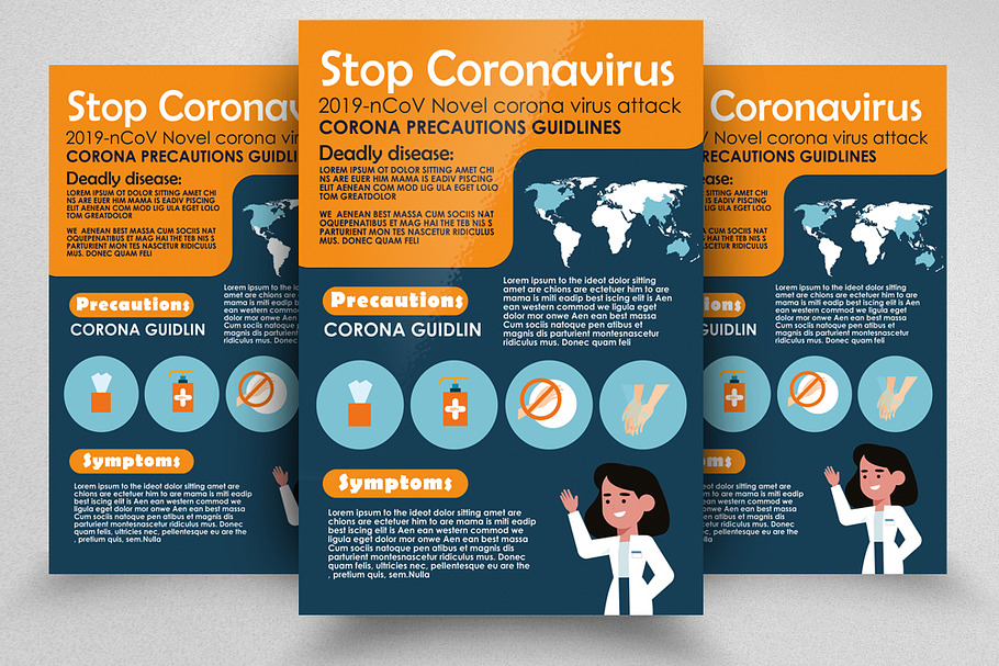 Stop Corona Virus Campaign Flyer