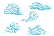 Curly clouds set
