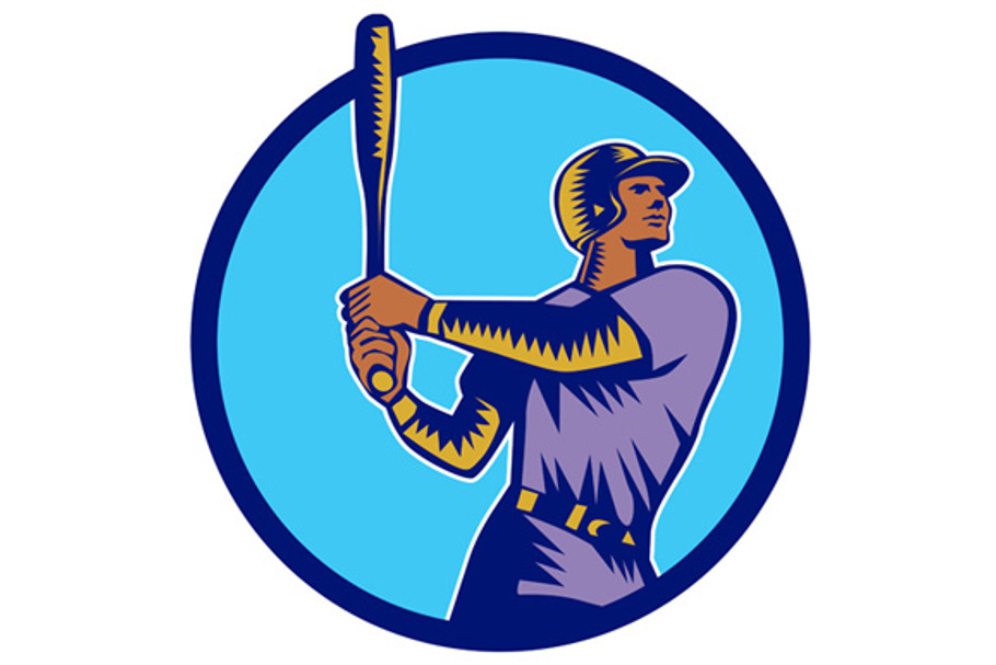 Baseball Batter Batting Bat Circle W in Illustrations - product preview 8