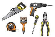 Cartoon diy tools characters