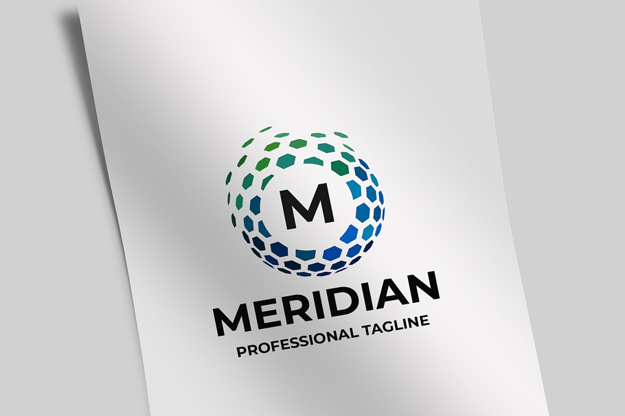 Meridian Letter M Logo in Logo Templates - product preview 8