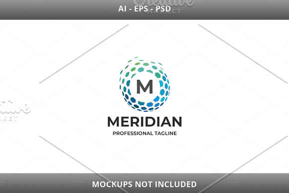 Meridian Letter M Logo in Logo Templates - product preview 2