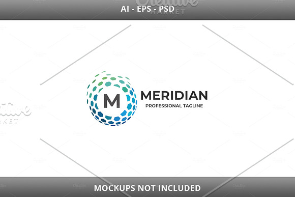 Meridian Letter M Logo in Logo Templates - product preview 3