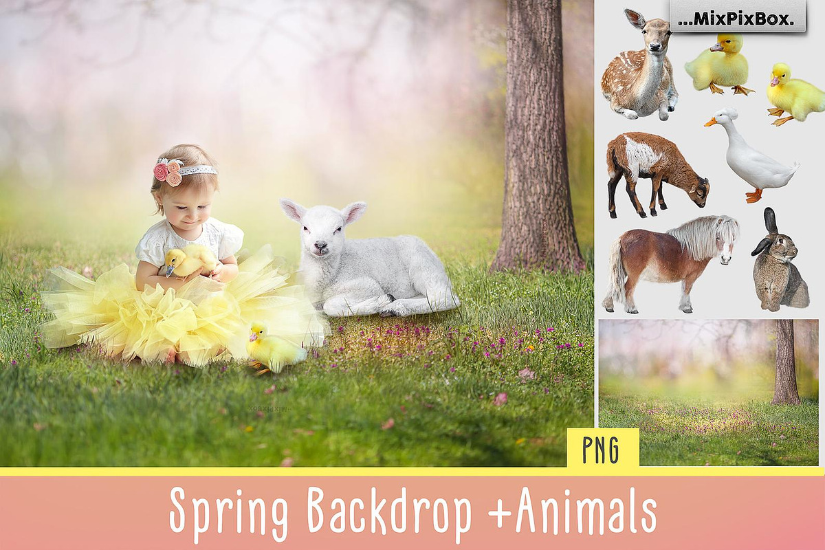 Spring Backdrop + Animals in Add-Ons - product preview 8