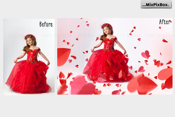 Red Paper Hearts Overlays in Add-Ons - product preview 3