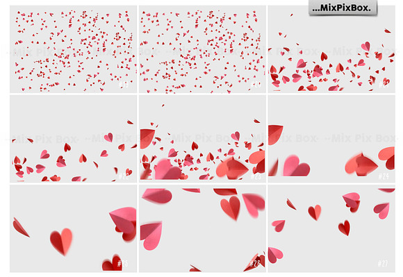 Red Paper Hearts Overlays in Add-Ons - product preview 6