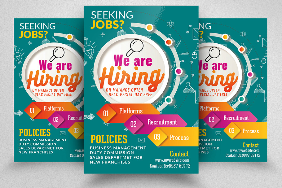 Job Hiring Flyer/Poster in Flyer Templates - product preview 8
