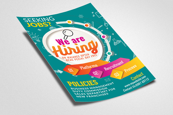 Job Hiring Flyer/Poster in Flyer Templates - product preview 1