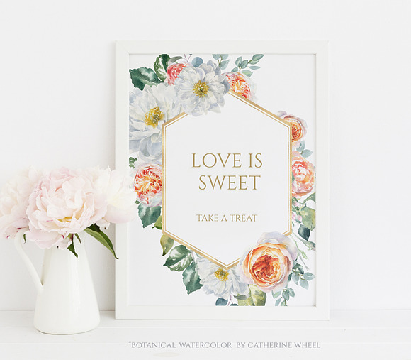 Botanical Watercolor Luxury Florals in Illustrations - product preview 38