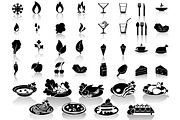 Set of 40 food&drink icons