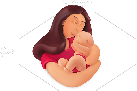 International Mothers Day. Baby care in Icons - product preview 1