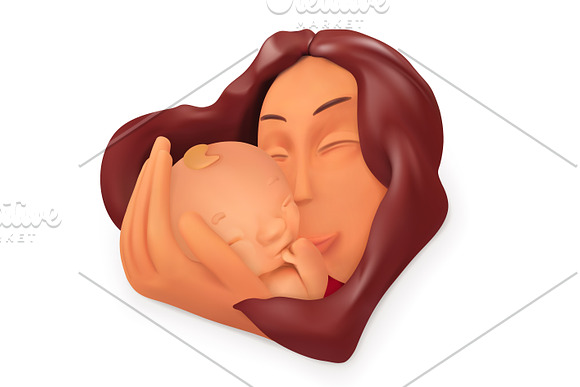 International Mothers Day. Baby care in Icons - product preview 2