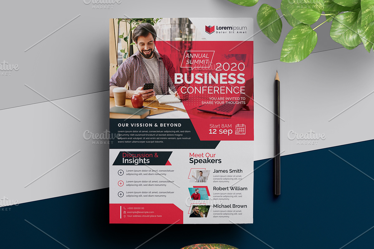 Annual Conference Flyer in Flyer Templates - product preview 8