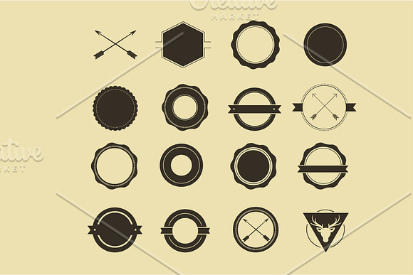 Hipster Icons / Badge / Insignia in Logo Templates - product preview 4
