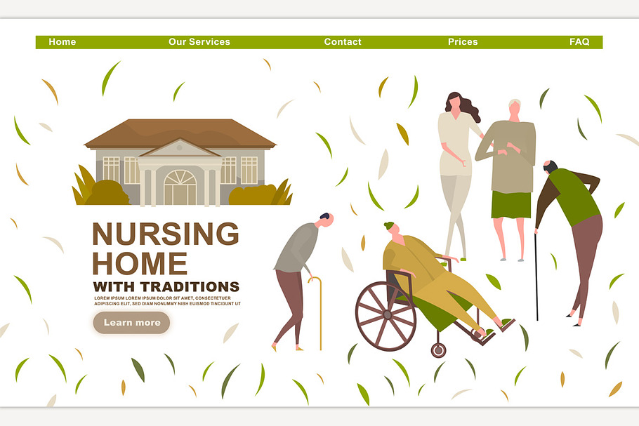 Nursing house landing page