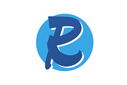 Letter R sign vector design