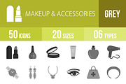 50 Makeup&Accessories Greyscale Icon