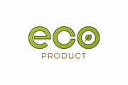 Eco product logo on white background