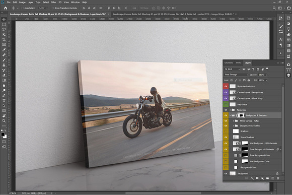 Landscape Canvas Ratio 3x2 Mockup 02 in Print Mockups - product preview 1