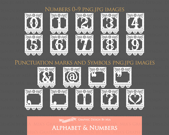 White Alphabet & Numbers in Illustrations - product preview 2