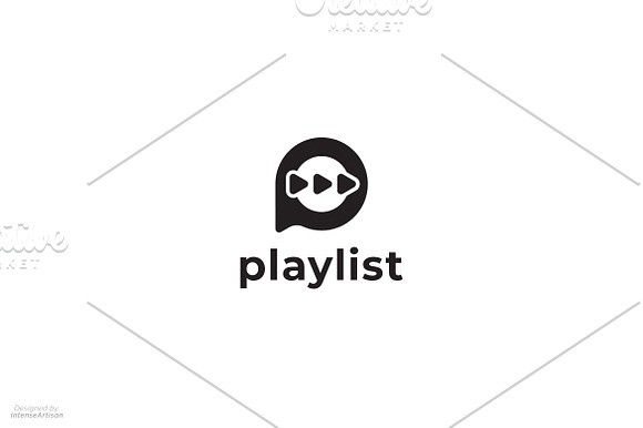 Playlist Music Logo in Logo Templates - product preview 2
