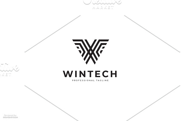 Wintech - W Letter Logo in Logo Templates - product preview 2
