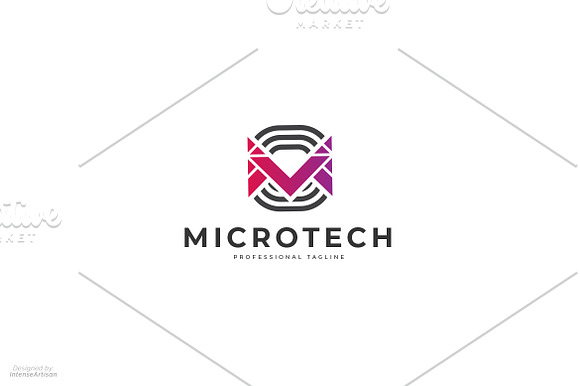 Microtech - M Letter Logo in Logo Templates - product preview 1