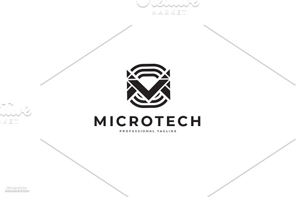 Microtech - M Letter Logo in Logo Templates - product preview 2