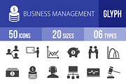 50 Business Management Glyph Icons