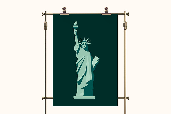 Statue of Liberty Vector Art Poster