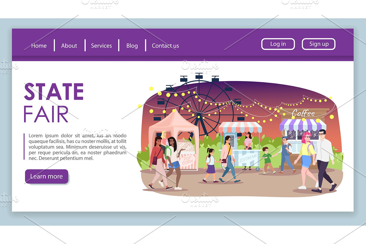 State fair landing page template in Landing Page Templates - product preview 8