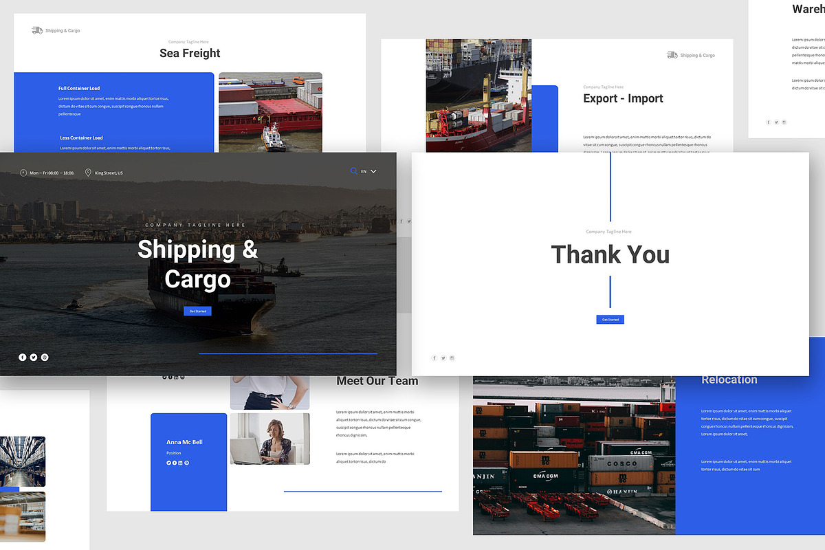 Shipping & Cargo Keynote Template in Keynote Templates - product preview 8