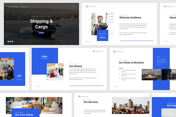 Shipping & Cargo Keynote Template in Keynote Templates - product preview 1