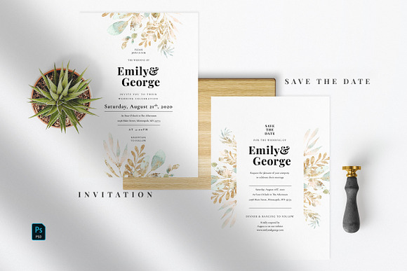 Classy Floral Wedding Suite in Wedding Templates - product preview 1