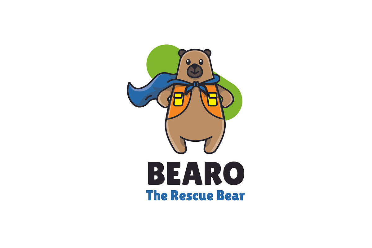 bear rescue - Mascot Logo in Logo Templates - product preview 8