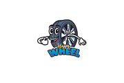 happy wheel - Mascot Logo