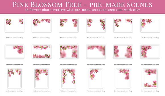 Pink Blossom Tree photo overlays in Add-Ons - product preview 4