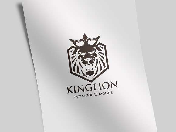 Valiant King Lion Logo in Logo Templates - product preview 4
