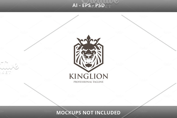 Valiant King Lion Logo in Logo Templates - product preview 5