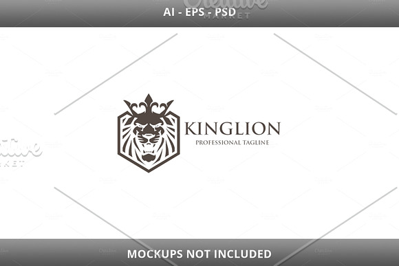 Valiant King Lion Logo in Logo Templates - product preview 6