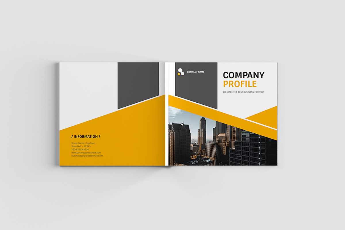 Square Best Company Profile in Brochure Templates - product preview 8