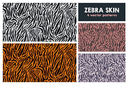 Zebra skin seamless patterns