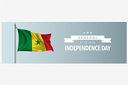 Senegal happy independence vector
