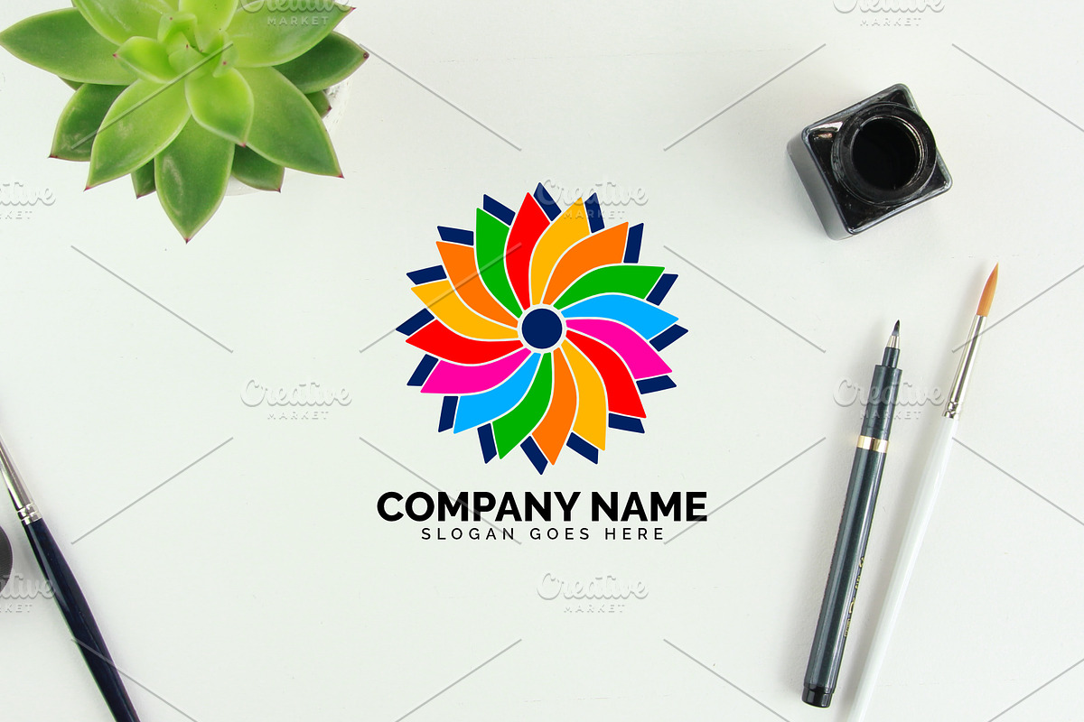 flower logo in Logo Templates - product preview 8