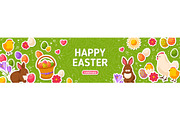 Happy Easter Green Banner